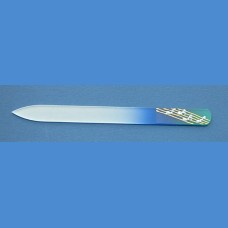 BOHEMIA skleněný pilnik malovaný střední 140/2mm vzor noty Malované