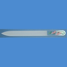 BOHEMIA exkluzivní skleněný pilnik malovaný střední 140/2mm vzor 4 Malované